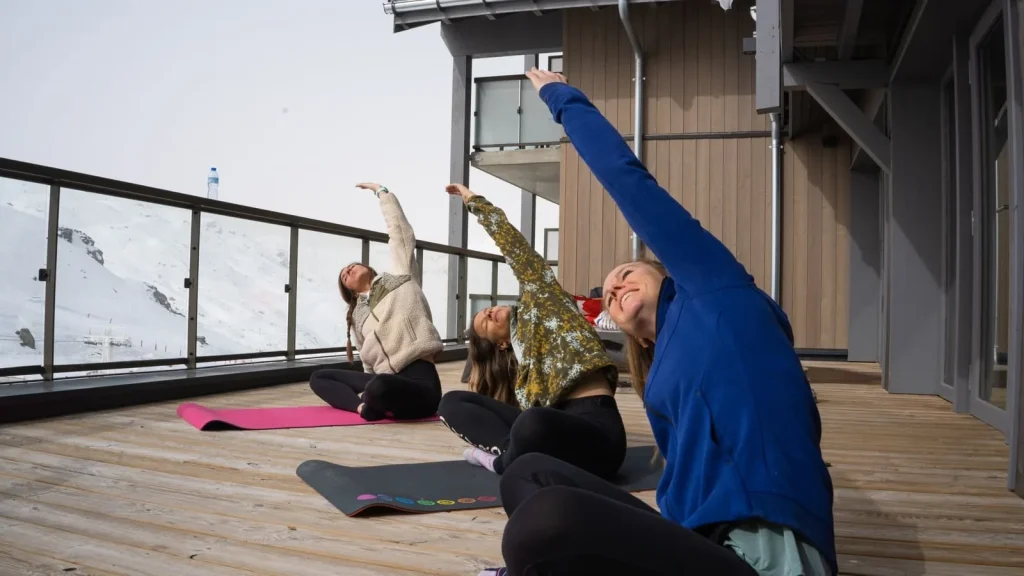 Yogalessen in Val Thorens