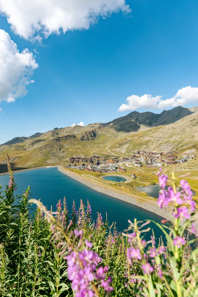 Summer landscape view of Val Thorens