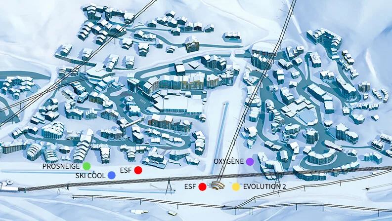 Departure plan for ski lessons