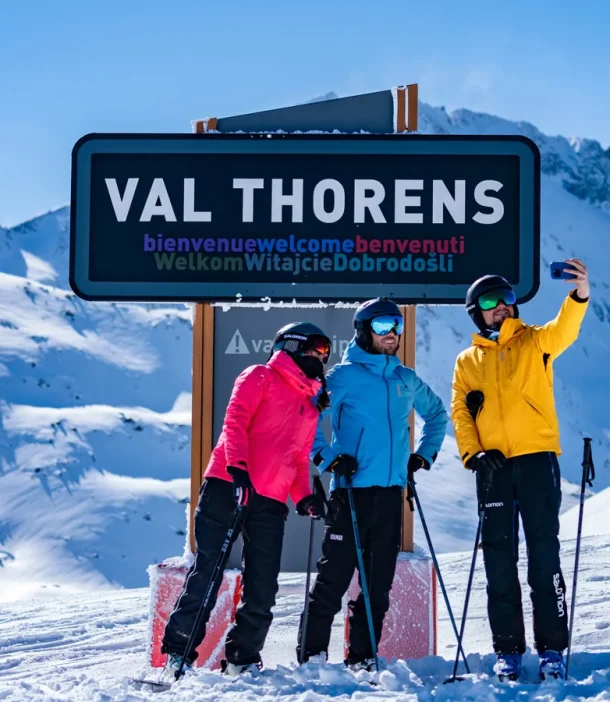 Freunde Skifahren Val Thorens