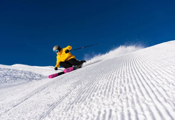 Ski groomed slope