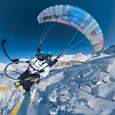 Paramotore Val Thorens nella GoPro