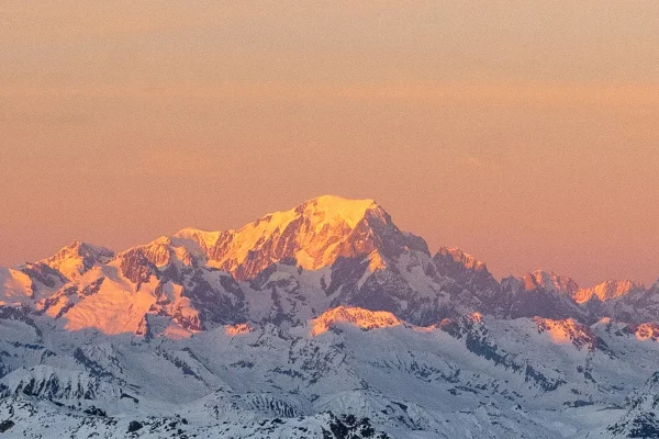 Sonnenuntergang am Mont Blanc