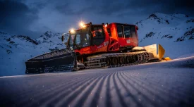 Snow groomer ride in Val Thorens
